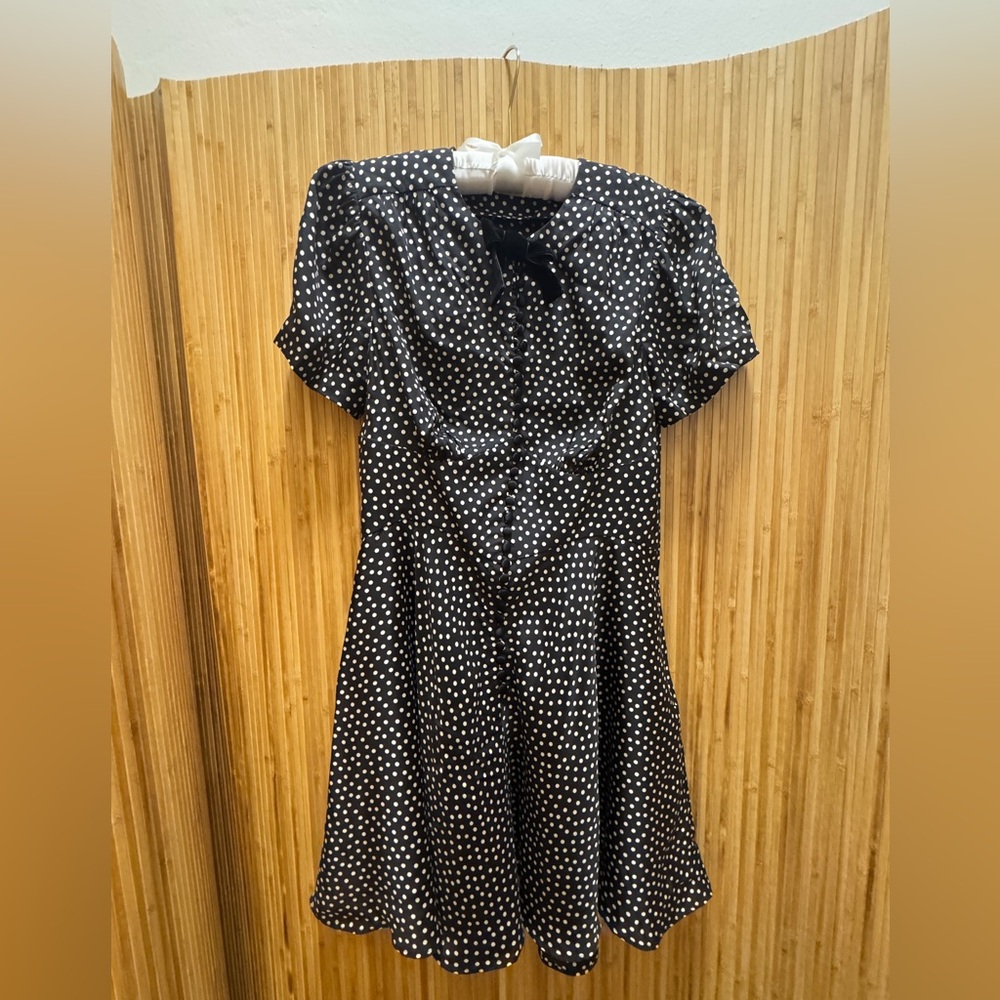 Doen Polka Dot Black Dress